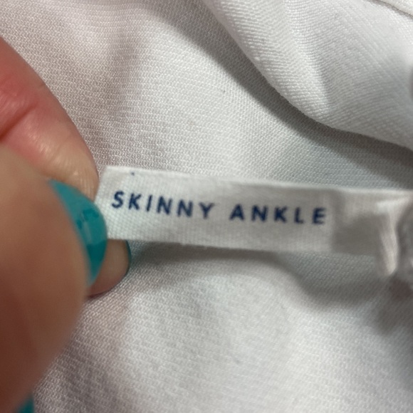 Calson Skinny Ankle White Denim Ripped Jeans - Picture 7 of 11